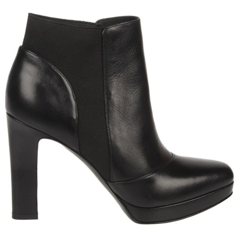 Via Spiga black platform booties